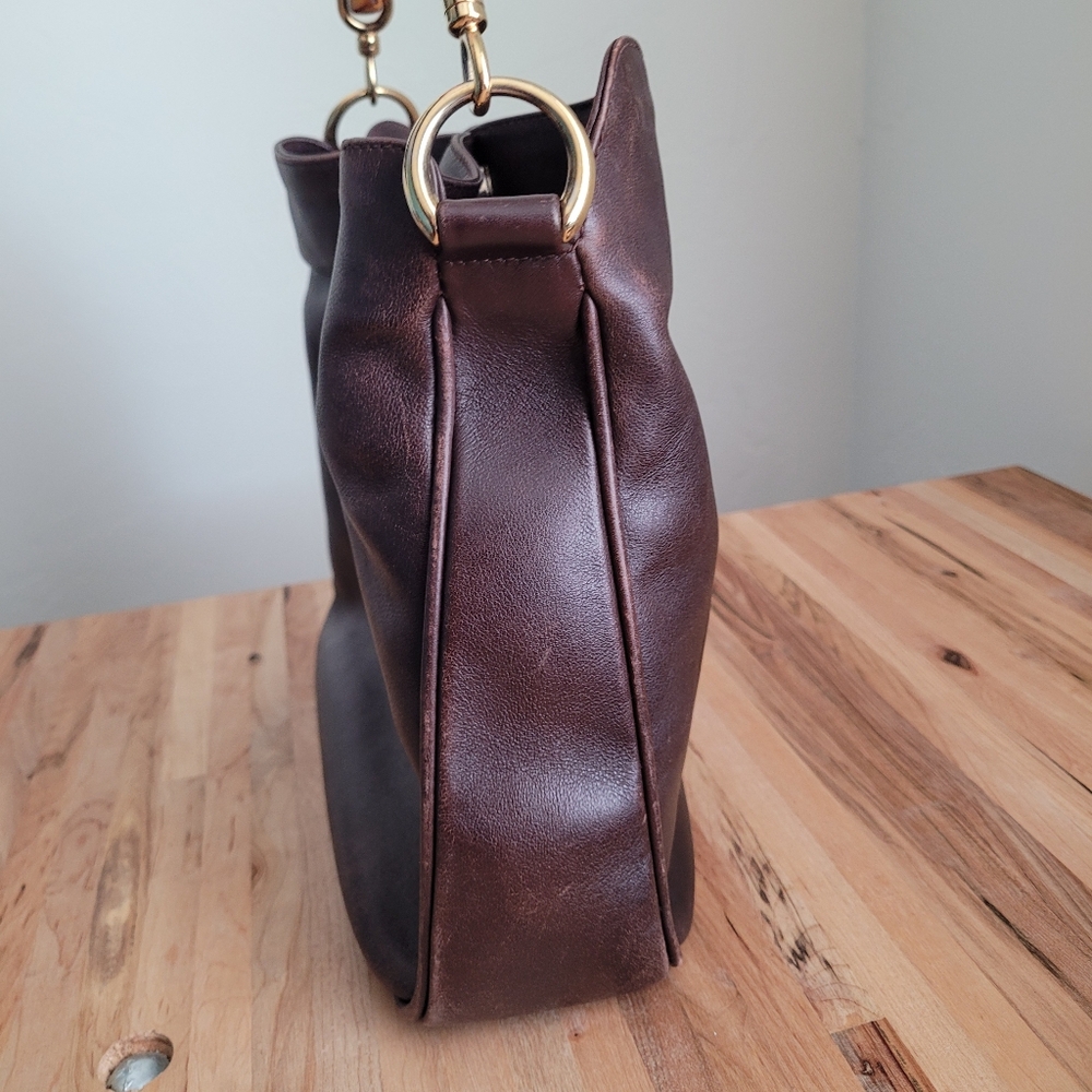 Imperfect Vintage Gucci Leather Shoulder Bag Bamboo Handle & Removable Strap - Picture 3 of 16